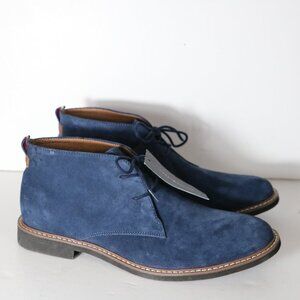 Tommy Hilfiger Men Gervis Chukka Boot 11.5 Tibet Navy Blue Suede Lace Up Neutral